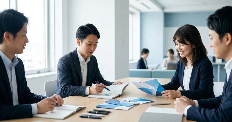 名入れボールペンを活用したノベルティのビジネスイメージ